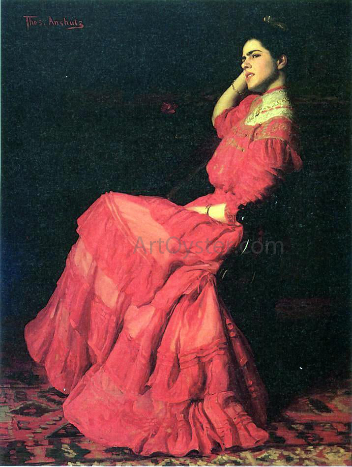 Thomas Pollock Anschutz A Rose - Canvas Print