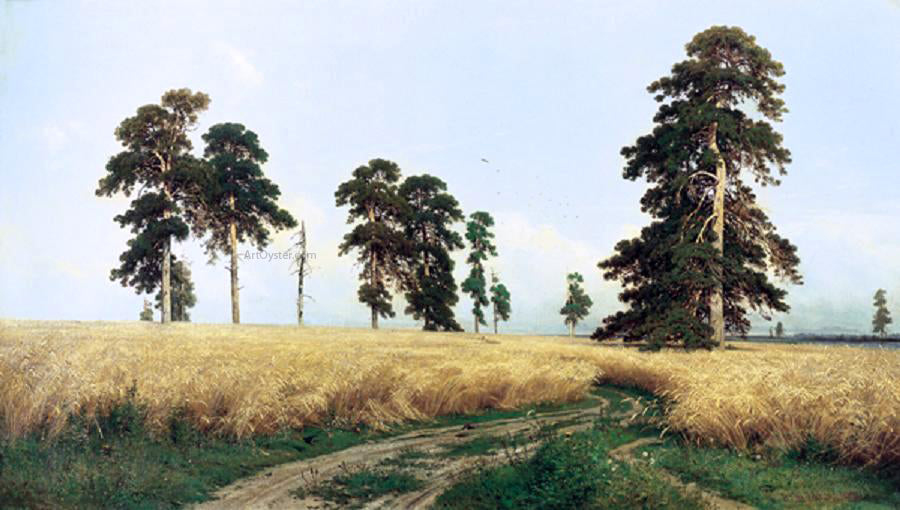 Ivan Ivanovich Shishkin A Rye Field - Canvas Print