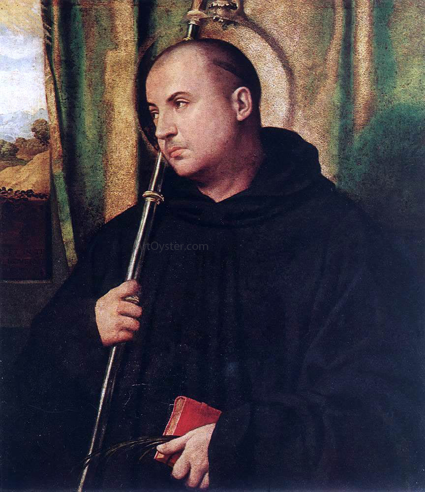 Moretto Da Brescia A Saint Monk - Canvas Print