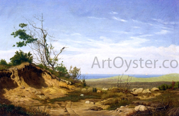 Carl Rasmussen A Sandbank before a Coastline - Canvas Print