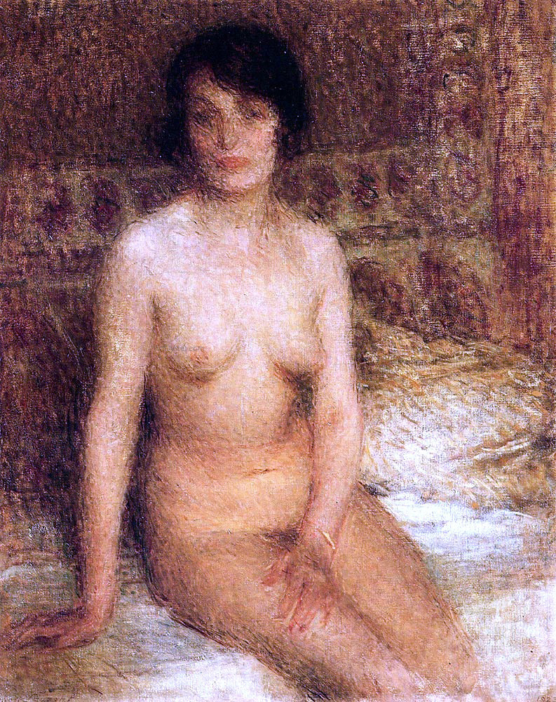 Ernest-Joseph Laurent A Seated Nude - Canvas Print