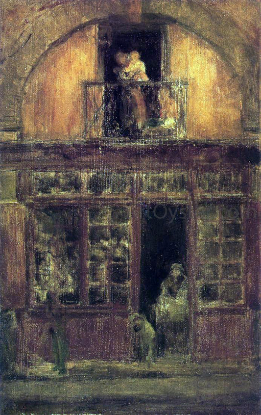 James McNeill Whistler A Shop with a Balcony - Canvas Print