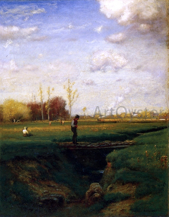 George Inness A Short Cut, Watchung Station, N.J. - Canvas Print