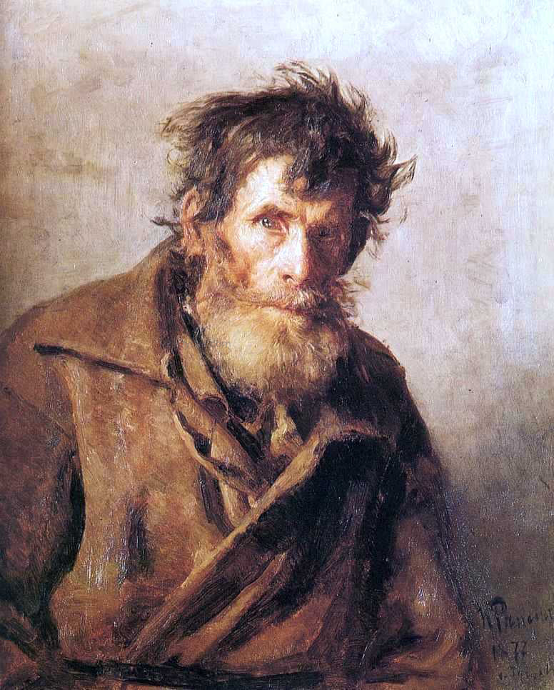 Ilia Efimovich Repin A Shy Peasant - Canvas Print