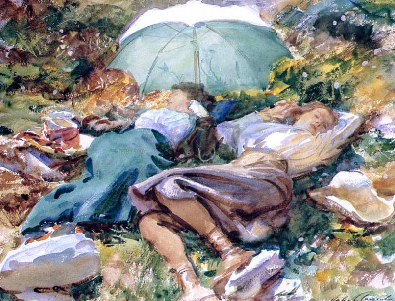 John Singer Sargent A Siesta - Canvas Print