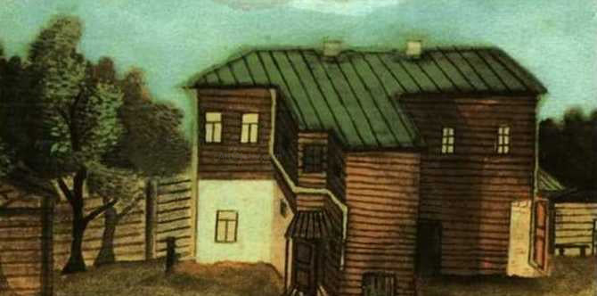 Pavel Filonov A Small House in Moscow - Canvas Print