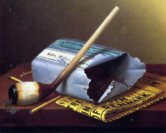 William Michael Harnett A Smoke Backstage - Canvas Print