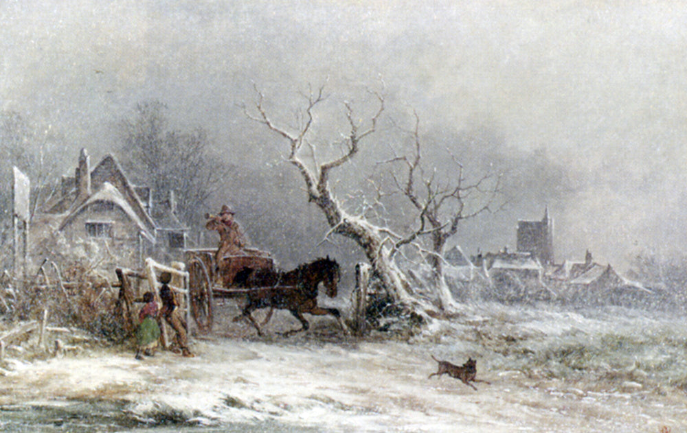 George Augustsus Williams A Snow Storm - Canvas Print