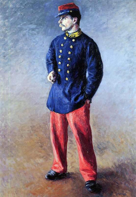 Gustave Caillebotte A Soldier - Canvas Print