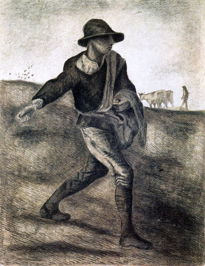 Vincent Van Gogh Sower (after Millet) - Canvas Print