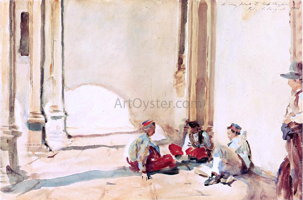 John Singer Sargent A Spanish Barracks - Canvas Print