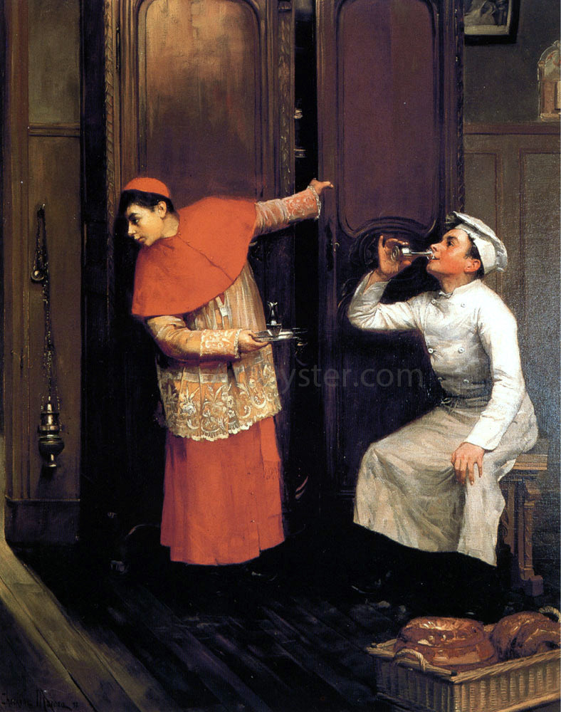 Paul Charles Chocarne-Moreau A Spiritual Libation - Canvas Print