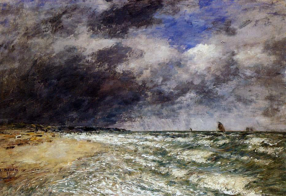 Eugene-Louis Boudin Squall from Northwest - Canvas Print
