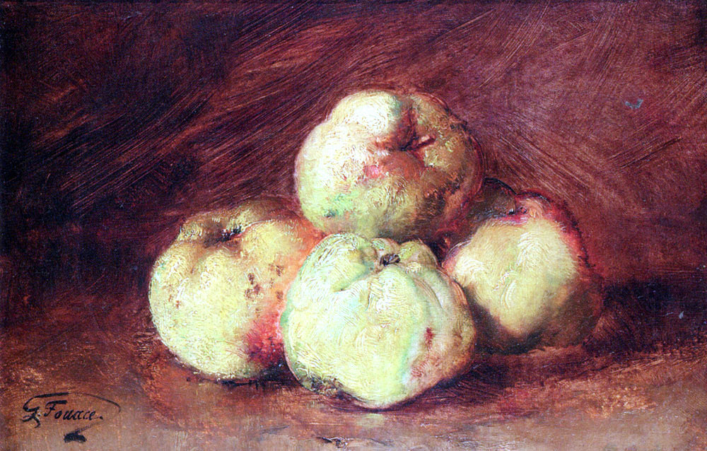 Guillaume-Romain Fouace A Still Life with Apples - Canvas Print