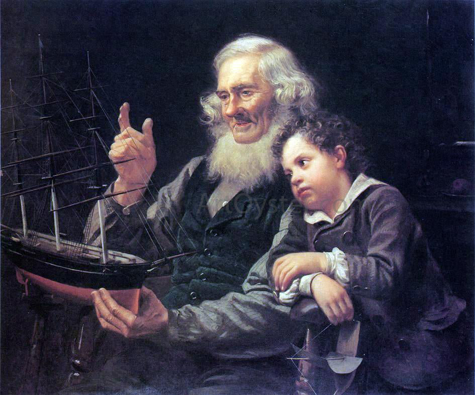 John George Brown A Story of the Sea - Canvas Print
