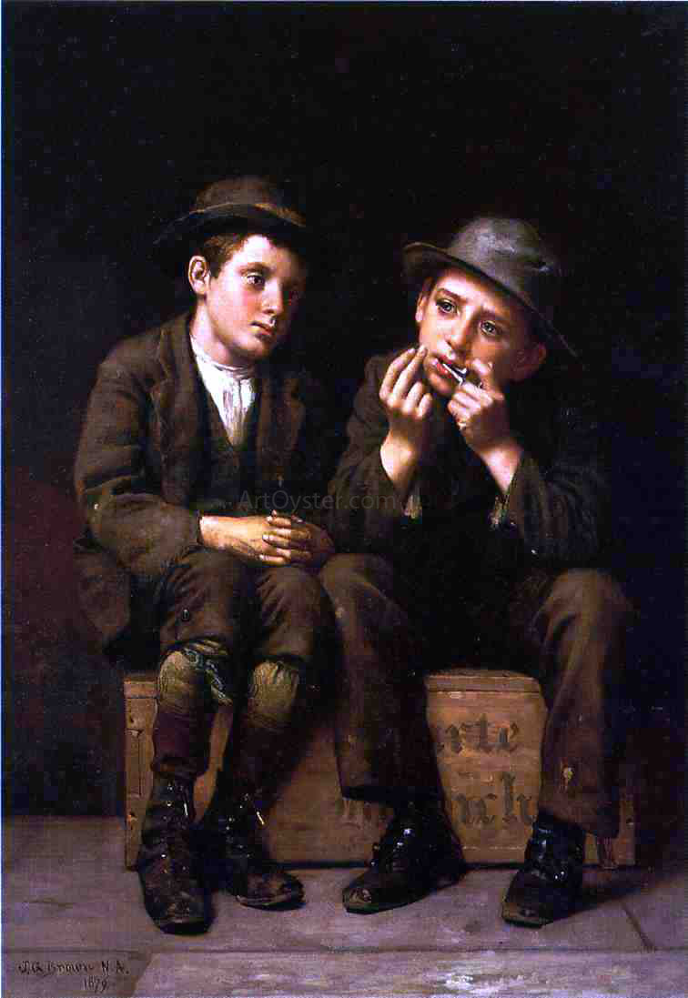 John George Brown A Street Fair - Canvas Print