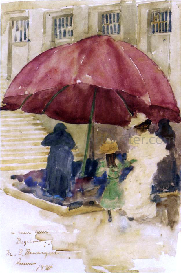 Maurice Prendergast A Street in Rouen - Canvas Print