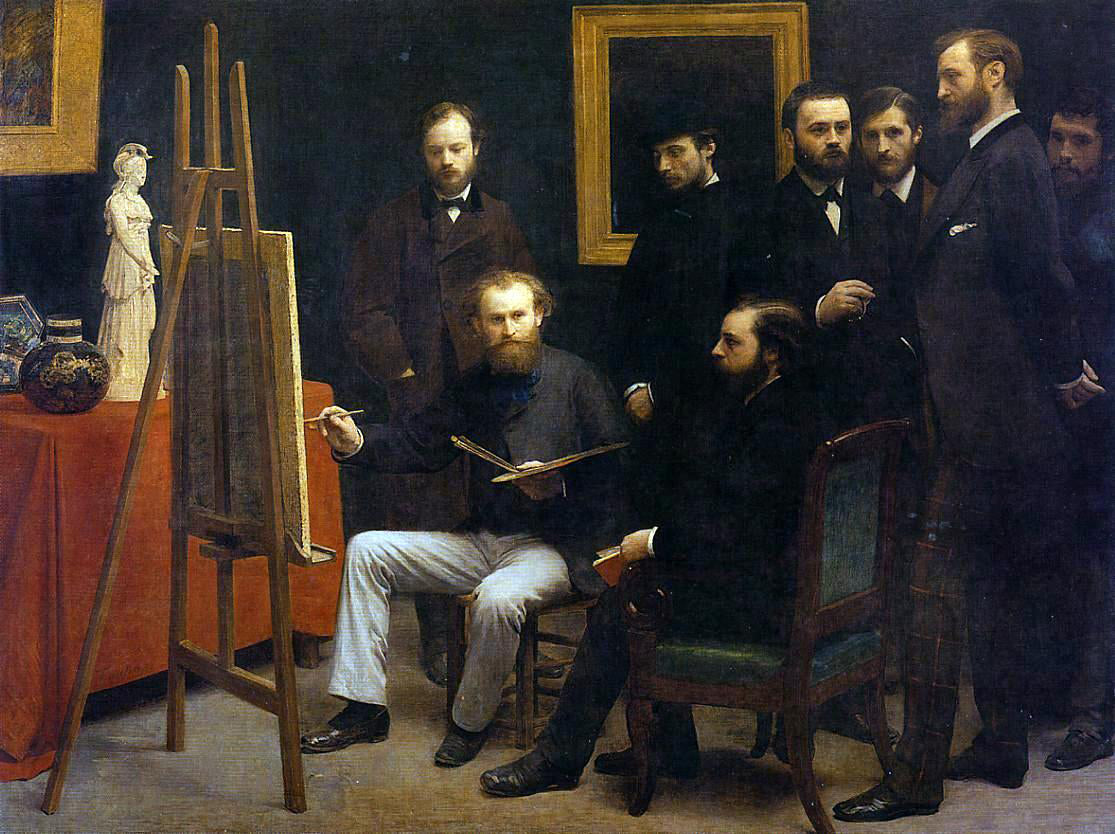 Henri Fantin-Latour A Studio on the Batignolles - Canvas Print