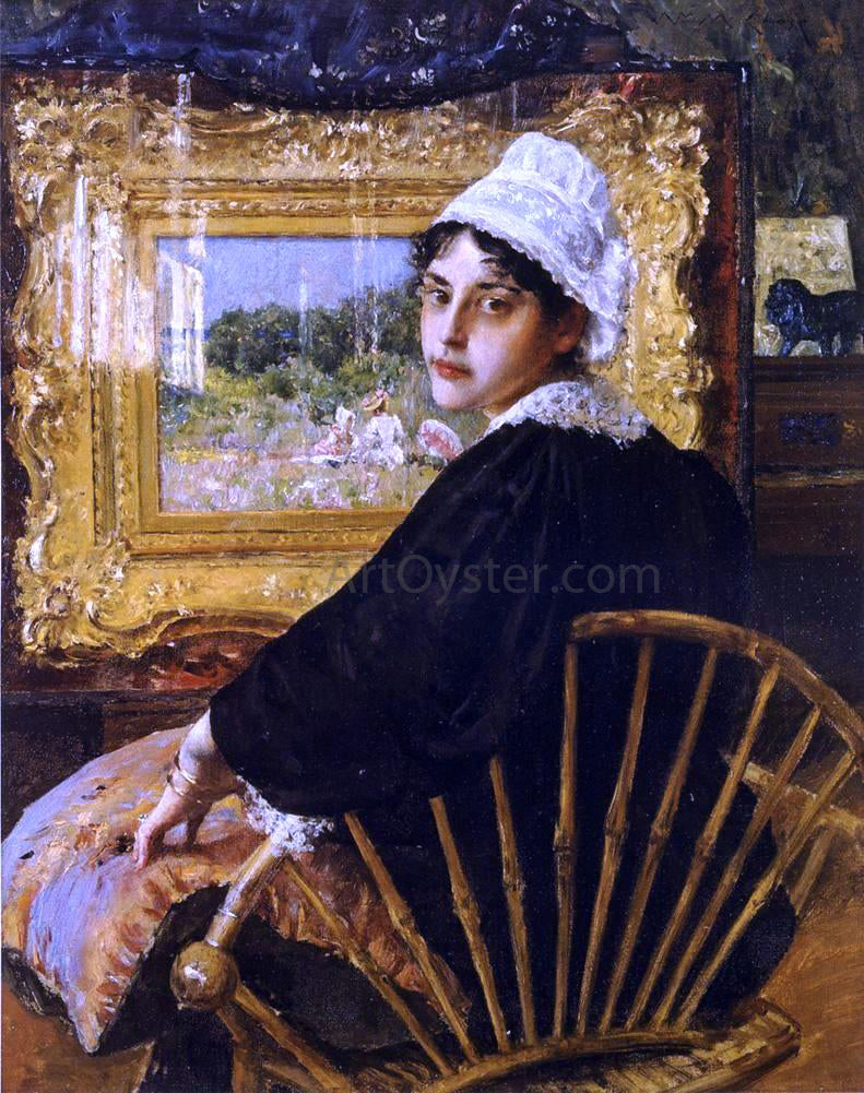 William Merritt Chase A Study (also known as The Artist's Wife) - Canvas Print
