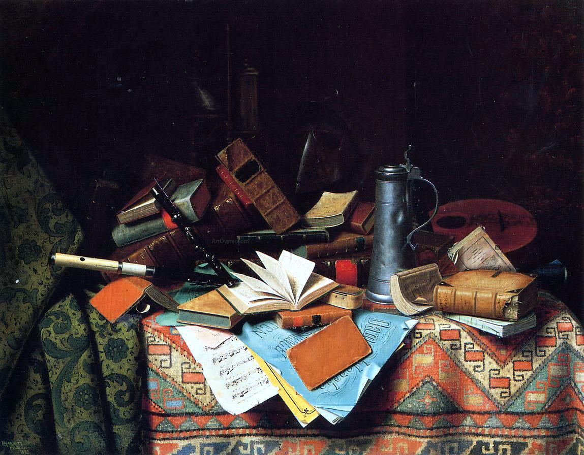 William Michael Harnett A Study Table - Canvas Print