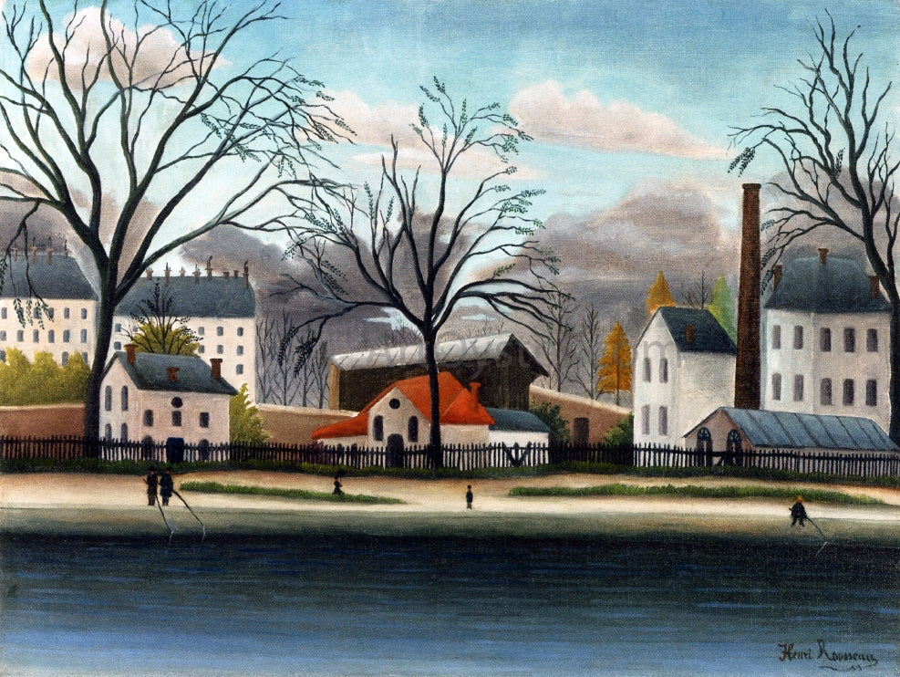 Henri Rousseau A Suburb - Canvas Print