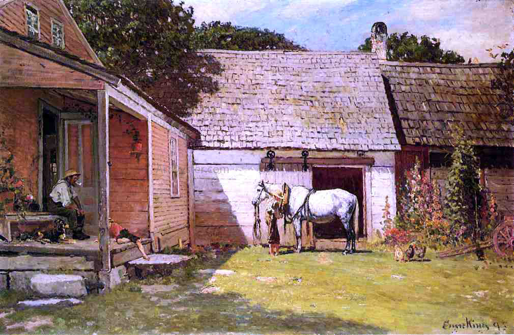 John Joseph Enneking A Summer Afternoon - Canvas Print