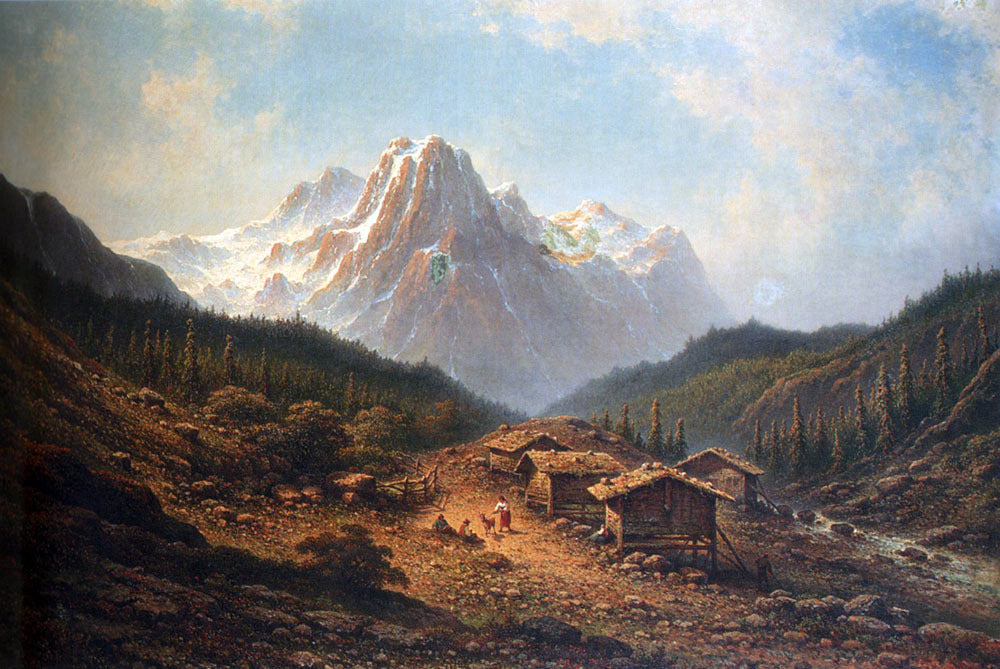 Johannes Hilverdink A Summer Day In The Alps - Canvas Print