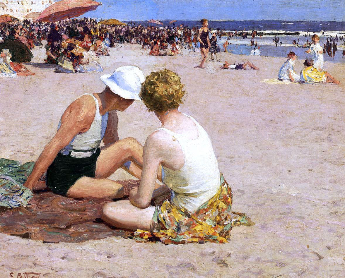 Edward Potthast A Summer Vacation - Canvas Print