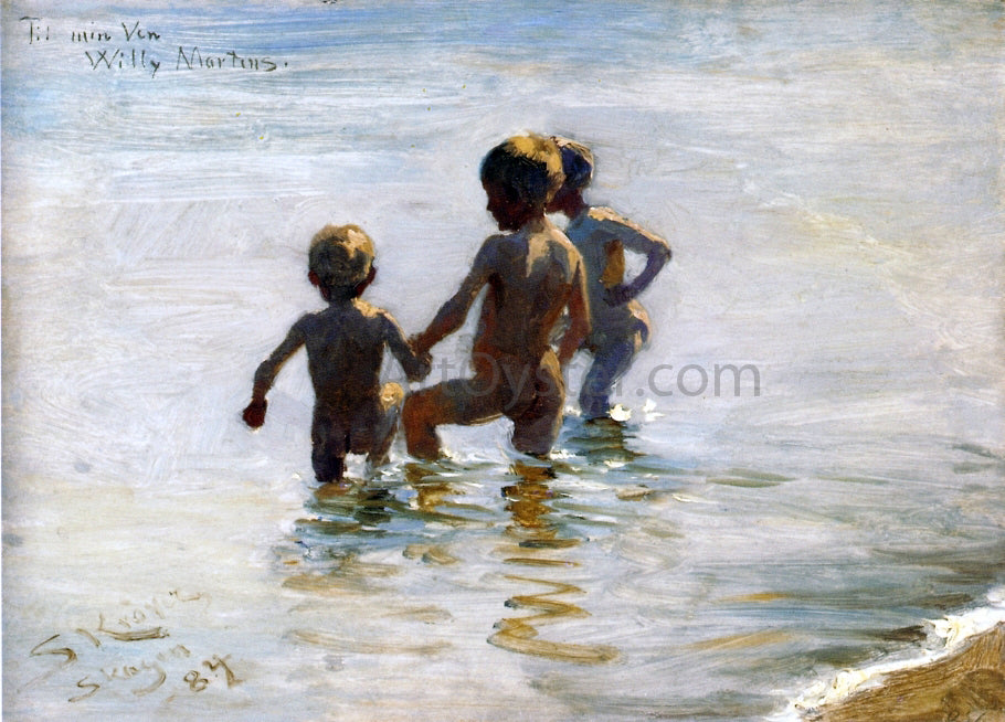 Peder Severin Kroyer A Summer's Day at Skagen South Beach - Canvas Print