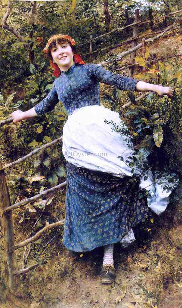 Daniel Ridgway Knight Summer's Folly - Canvas Print