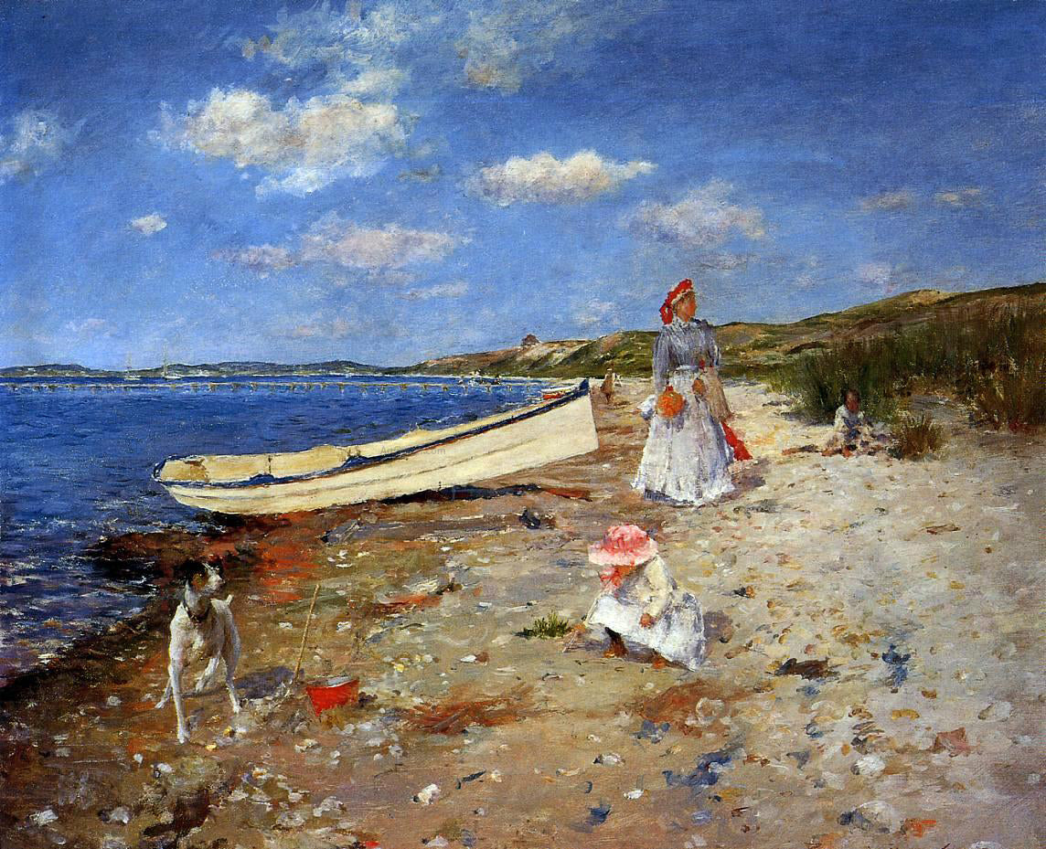 William Merritt Chase A Sunny Day at Shinnecock Bay - Canvas Print