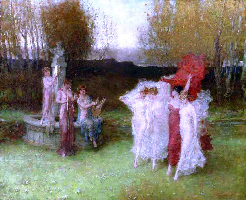 George Henry Boughton A Tanagraean Pastoral - Canvas Print