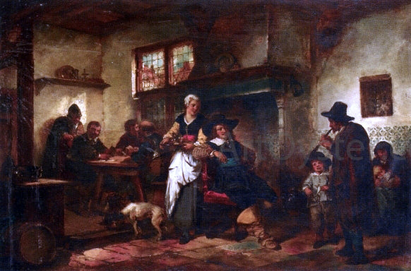 Herman Frederik Ten Kate A Tavern Scene - Canvas Print