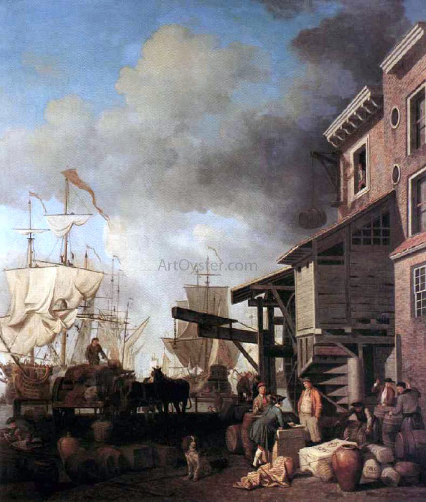 Samuel Scott A Thames Wharf - Canvas Print