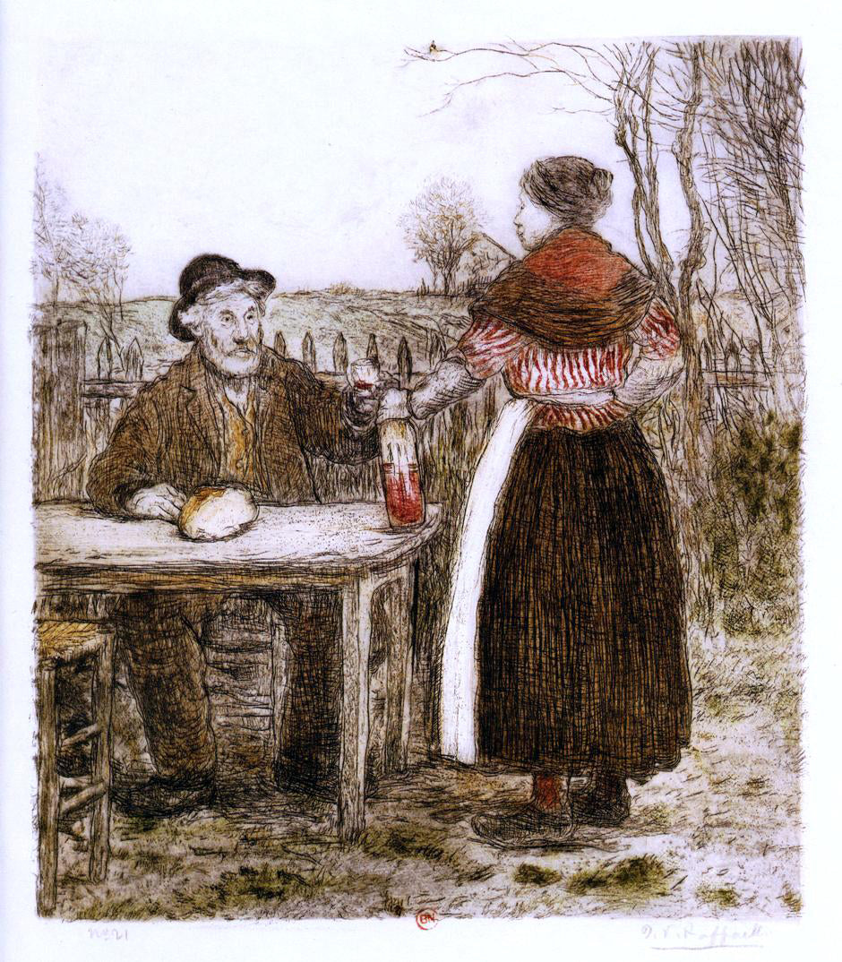 Jean-Francois Raffaelli Toast to Good Times - Canvas Print