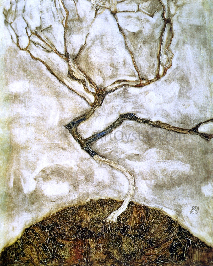 Egon Schiele A Tree in Late Autumn - Canvas Print