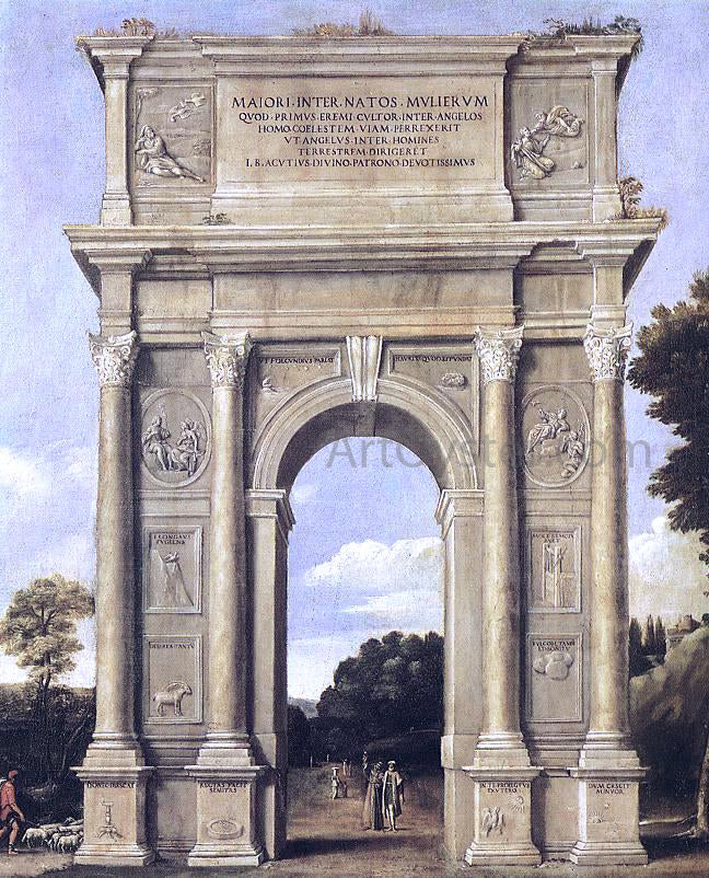 Domenichino A Triumphal Arch of Allegories - Canvas Print