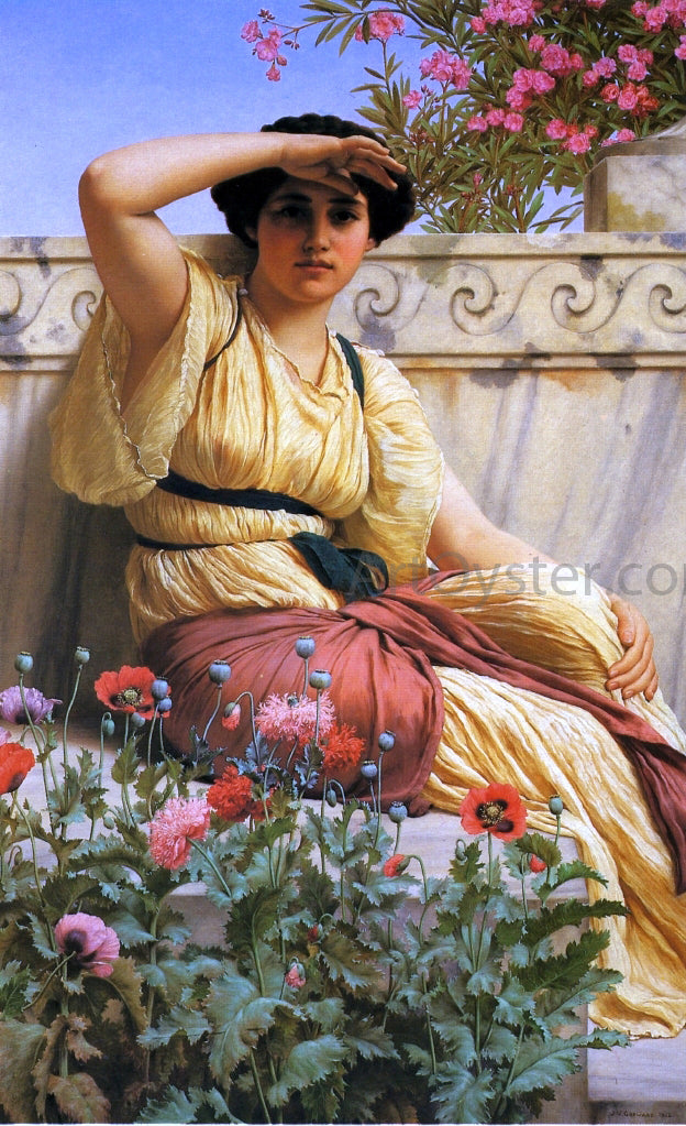 John William Godward A Tryst - Canvas Print