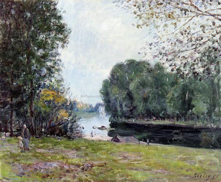 Alfred Sisley A Turn of the River Loing, Summer - Canvas Print