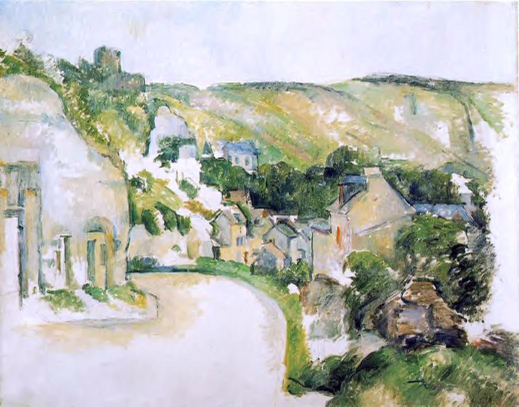 Paul Cezanne A Turn on the Road at Roche-Ruyon - Canvas Print