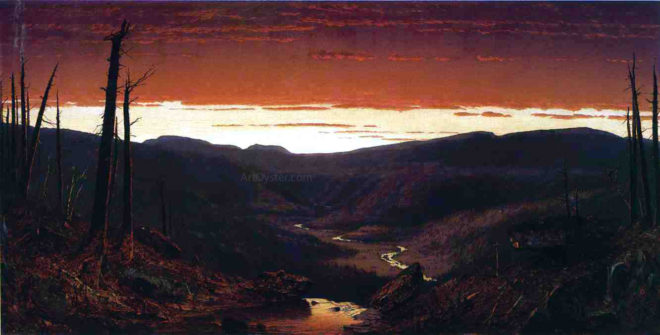 Sanford Robinson Gifford A Twilight in the Catskills - Canvas Print