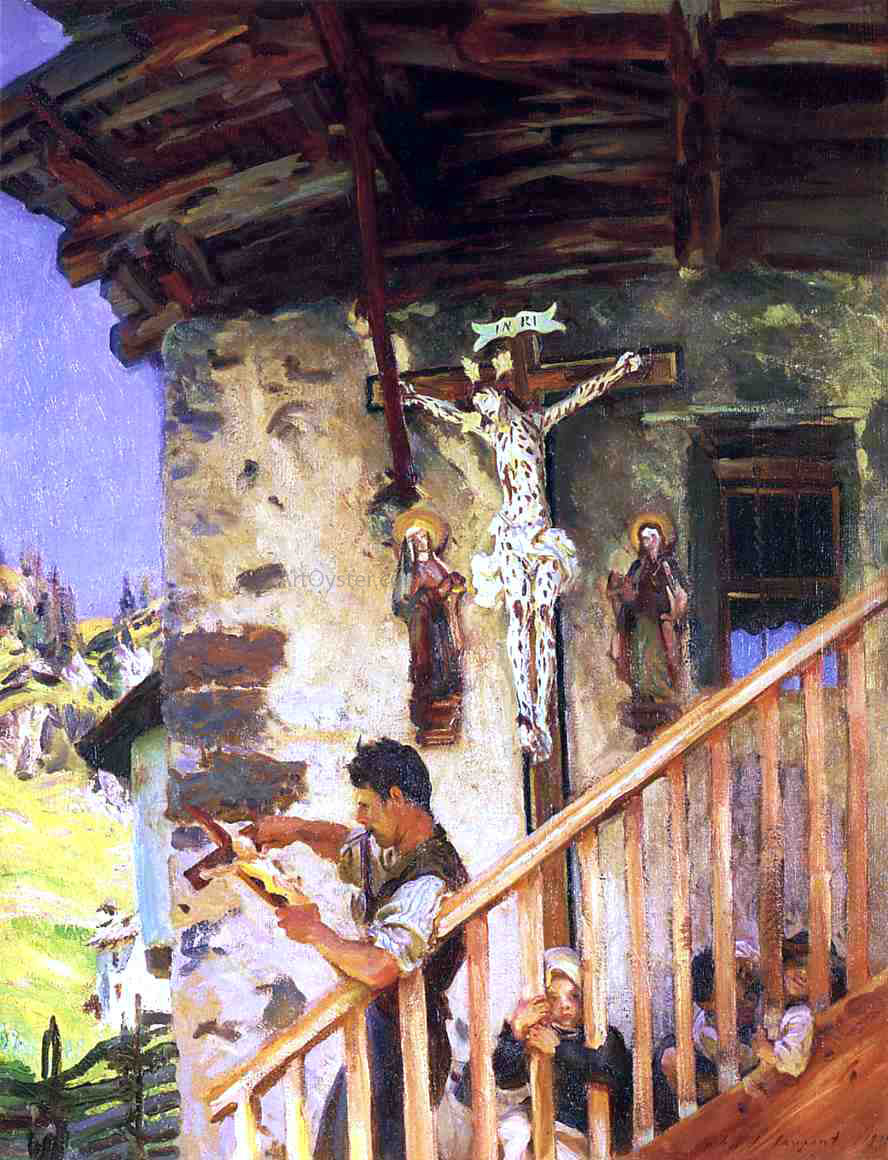 John Singer Sargent A Tyrolese Crucifix - Canvas Print
