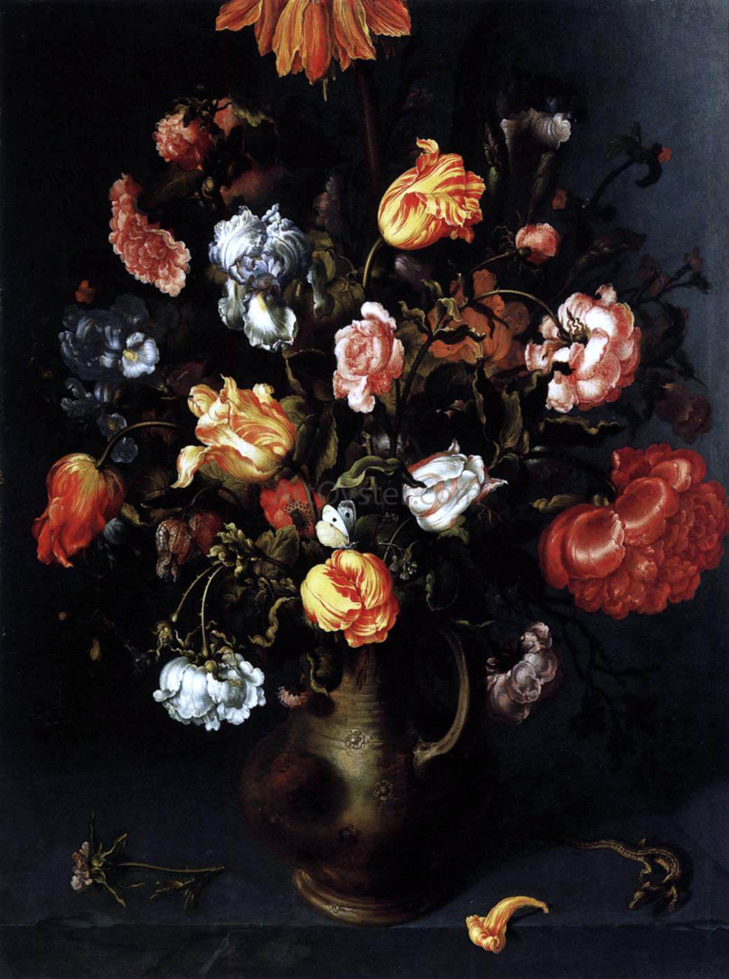 Jacob Woutersz Vosmaer A Vase with Flowers - Canvas Print
