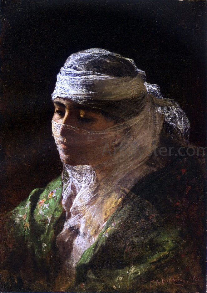 Frederick Arthur Bridgeman Veiled Beauty of Constantinople - Canvas Print