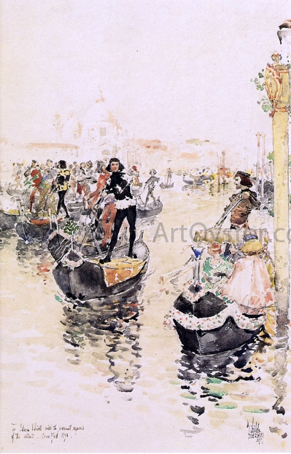 Frederick Childe Hassam A Venetian Regatta - Canvas Print