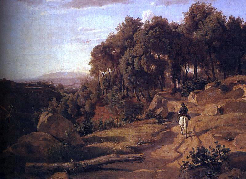 Jean-Baptiste-Camille Corot A View near Colterra - Canvas Print