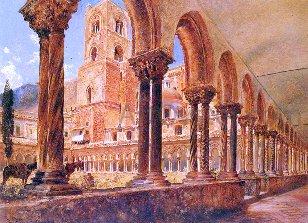 Rudolf Von Alt A View of Monreale, Above Palermo - Canvas Print