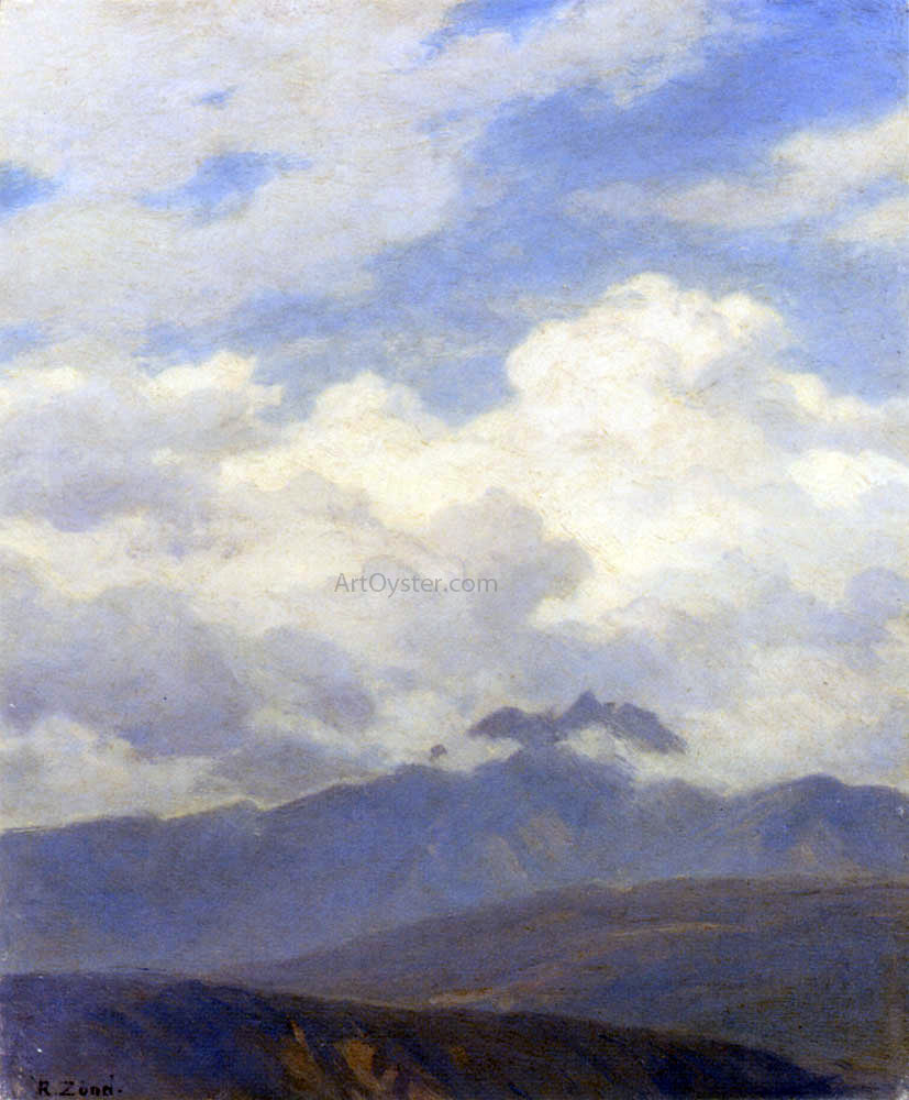 Robert Zund A View Of Mount Pilatus - Canvas Print