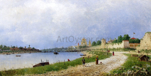Piotr Petrovitsch Veretschchagin View of Pskov along the River Velikaja - Canvas Print