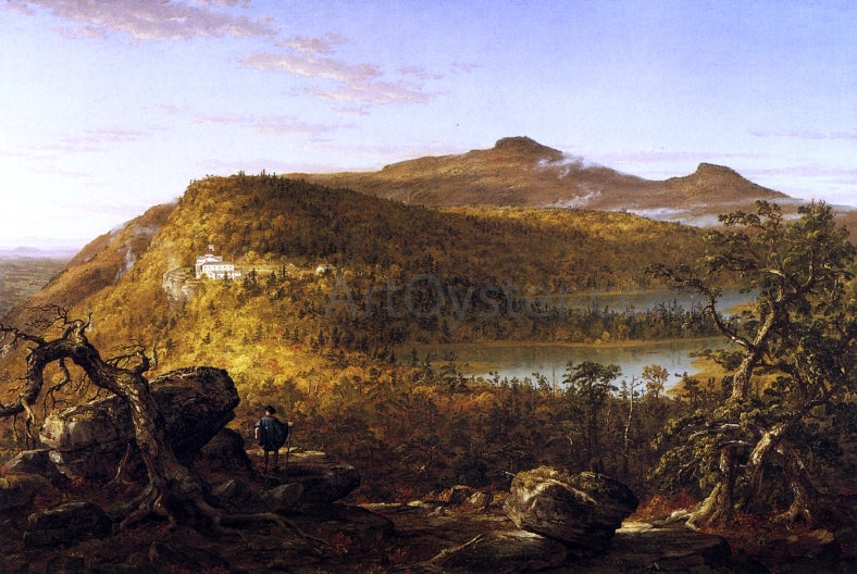 Thomas Cole A View of the Two Lakes and Mountain House, Catskill Mountains, Morning - Canvas Print